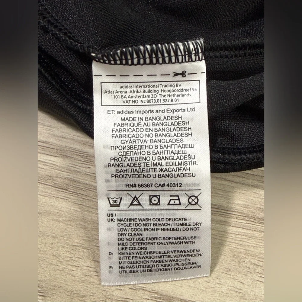 adidas Black Jacket with White Sleeve Stripes - Picture 4 of 11